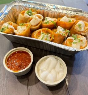 Butter chicken Spring Rolls - Safe Sky Kitchen, Delhi